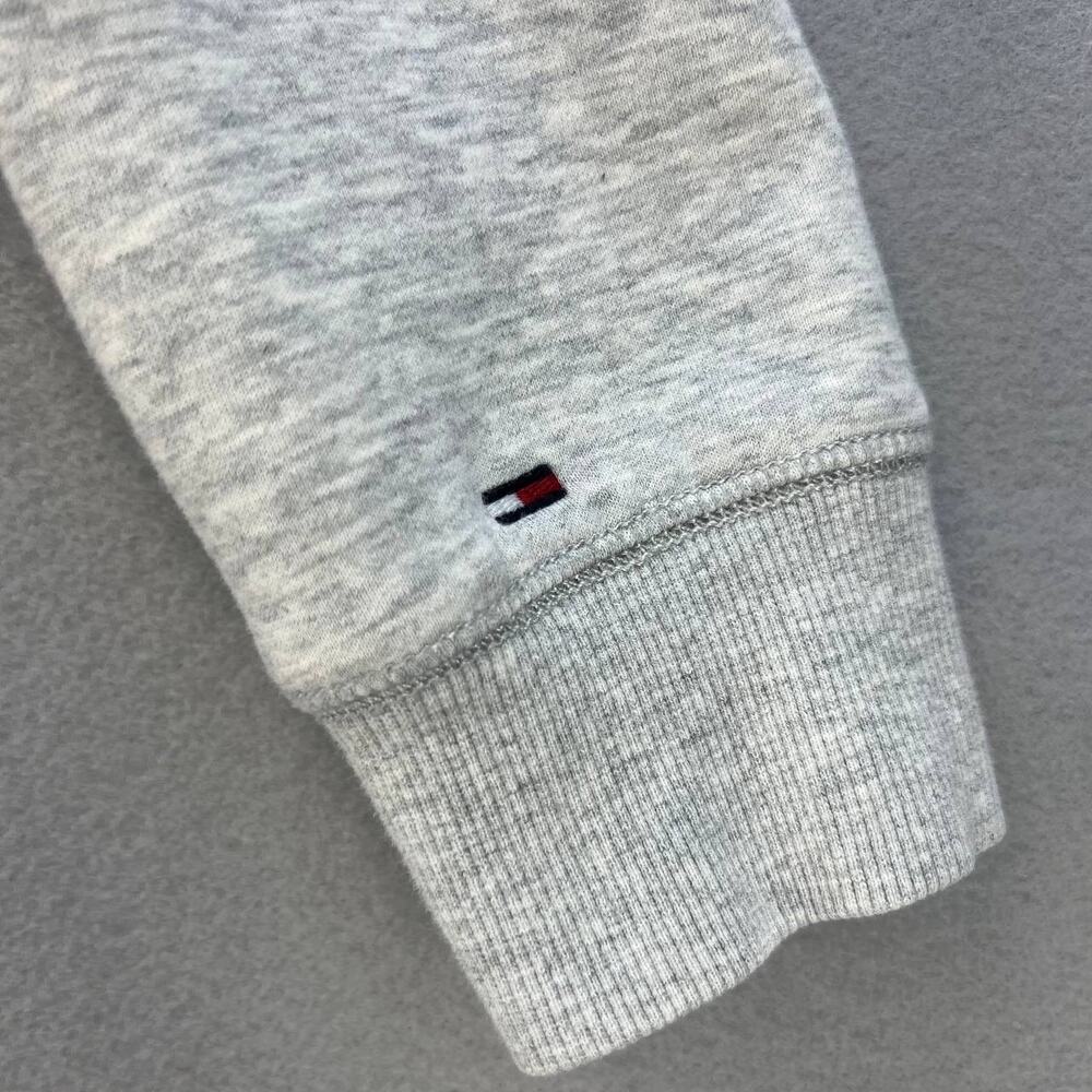 Tommy Hilfiger Denim Sweatshirt Women's Size S Gray Red and Blue Hoodie Preppy - Picture 3 of 13